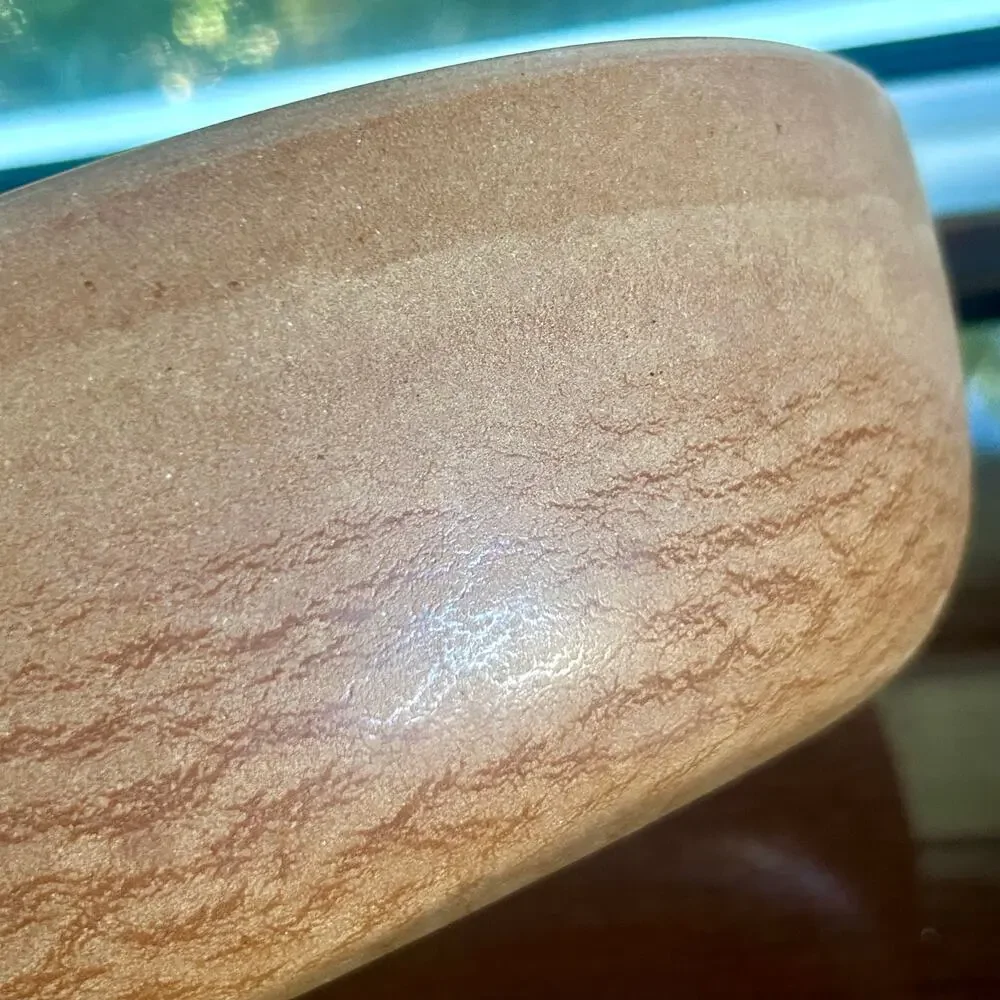 Vintage Fillinger’s Pressed Agatized Wood Salad Bowl 11.5” Sheboygan Wisconsin